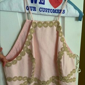 Lilly Pulitzer Pink and Gold Dress